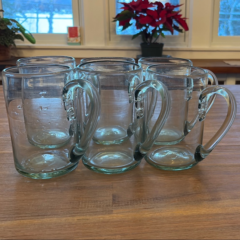 Pottery Barn Mugs • Recycled glass